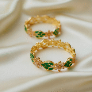 avha – glass & metal bracelet