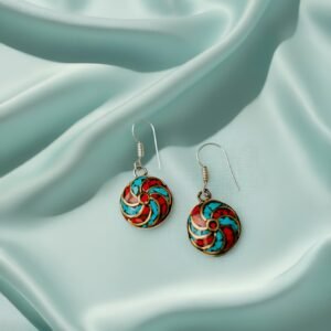 himo – metal & color inlay earrings